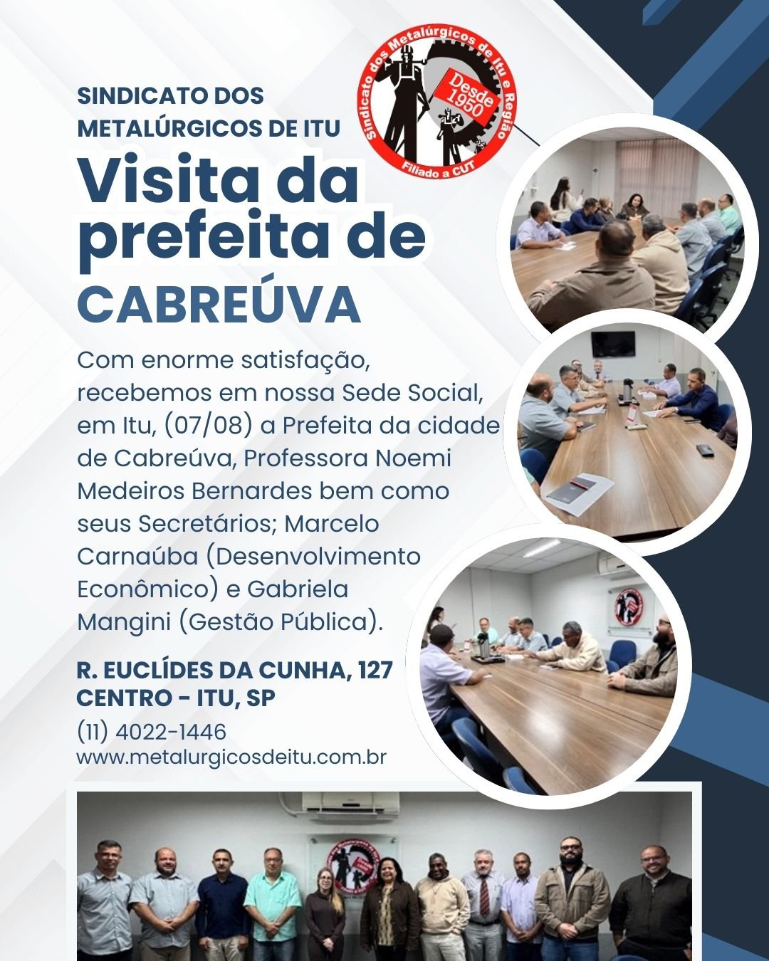 VISITA DA PREFEITA DE CABREÚVA